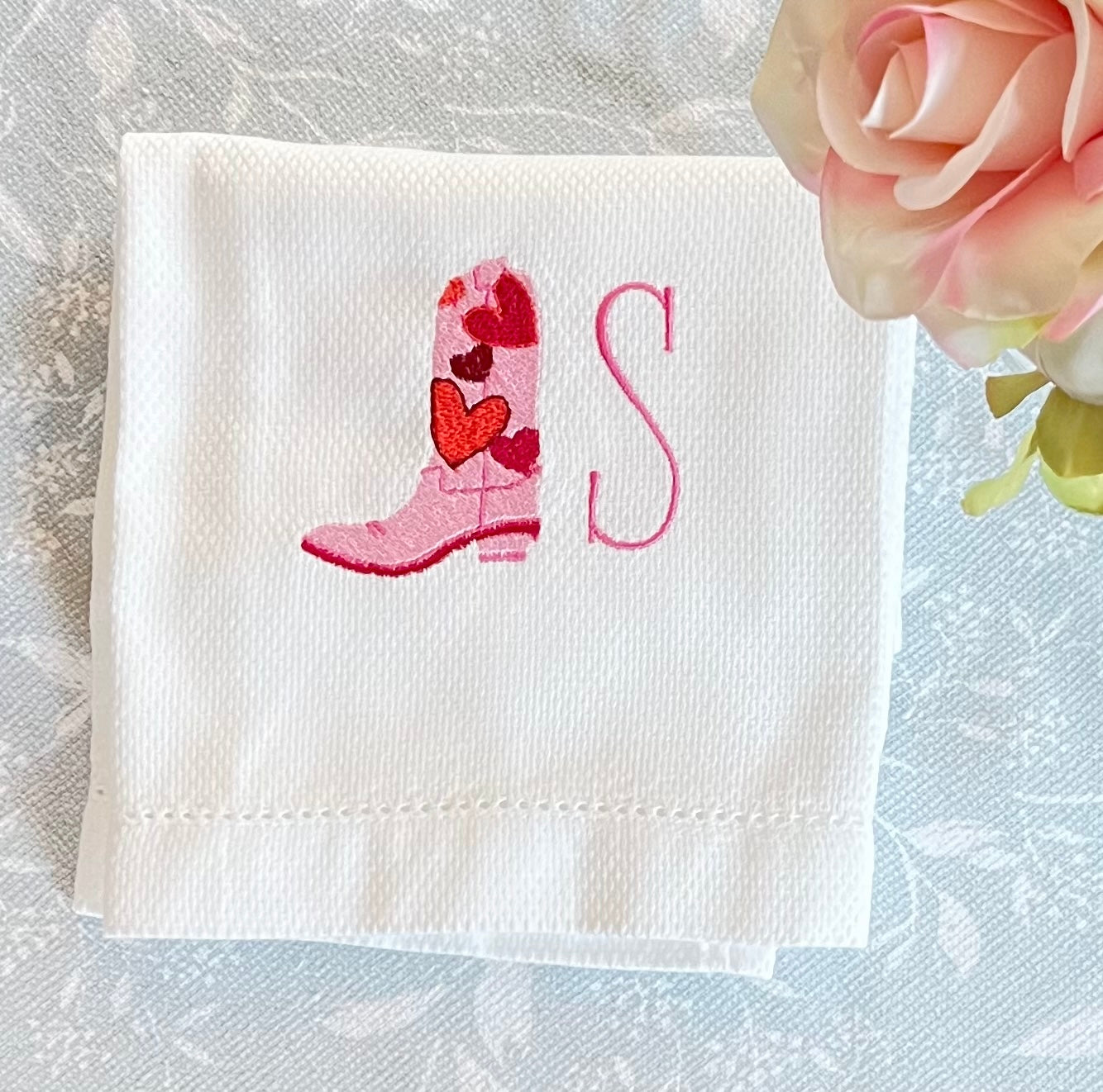 Valentines Boot Guest Towel