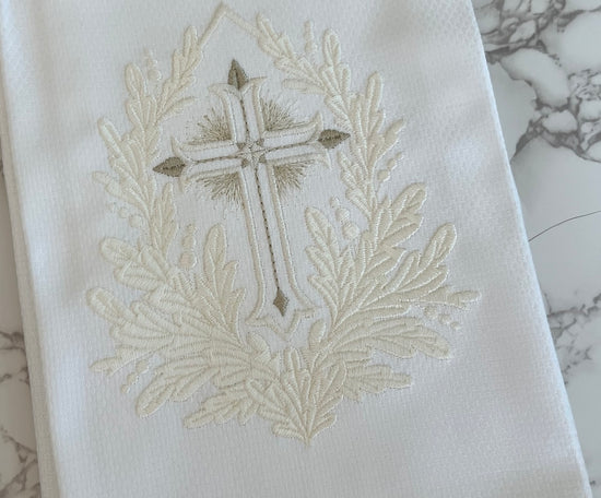 Cotton Guest Towel - Ornate Cross