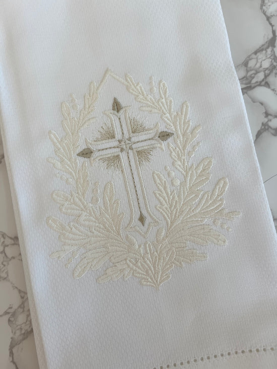 Cotton Guest Towel - Ornate Cross